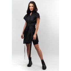 Designer kittel i sort model med klassisk krave str l-xxl