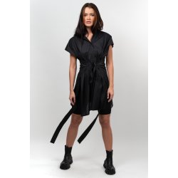 Designer kittel i sort model med klassisk krave str l-xxl