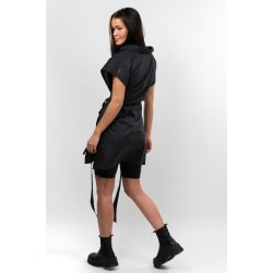 Designer kittel i sort model med klassisk krave str l-xxl