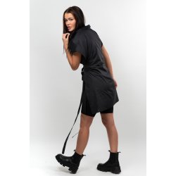 Designer kittel i sort model med klassisk krave str l-xxl