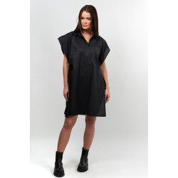 Designer kittel i sort model med klassisk krave str l-xxl