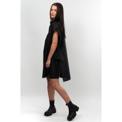 Designer kittel i sort model med klassisk krave str l-xxl