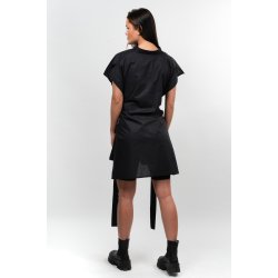 Designer kittel i sort model uden krave str l-xxl