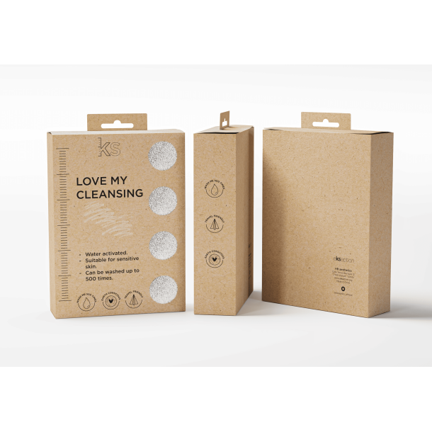 E958 hvide floffy ansigtskompres til afrensning.